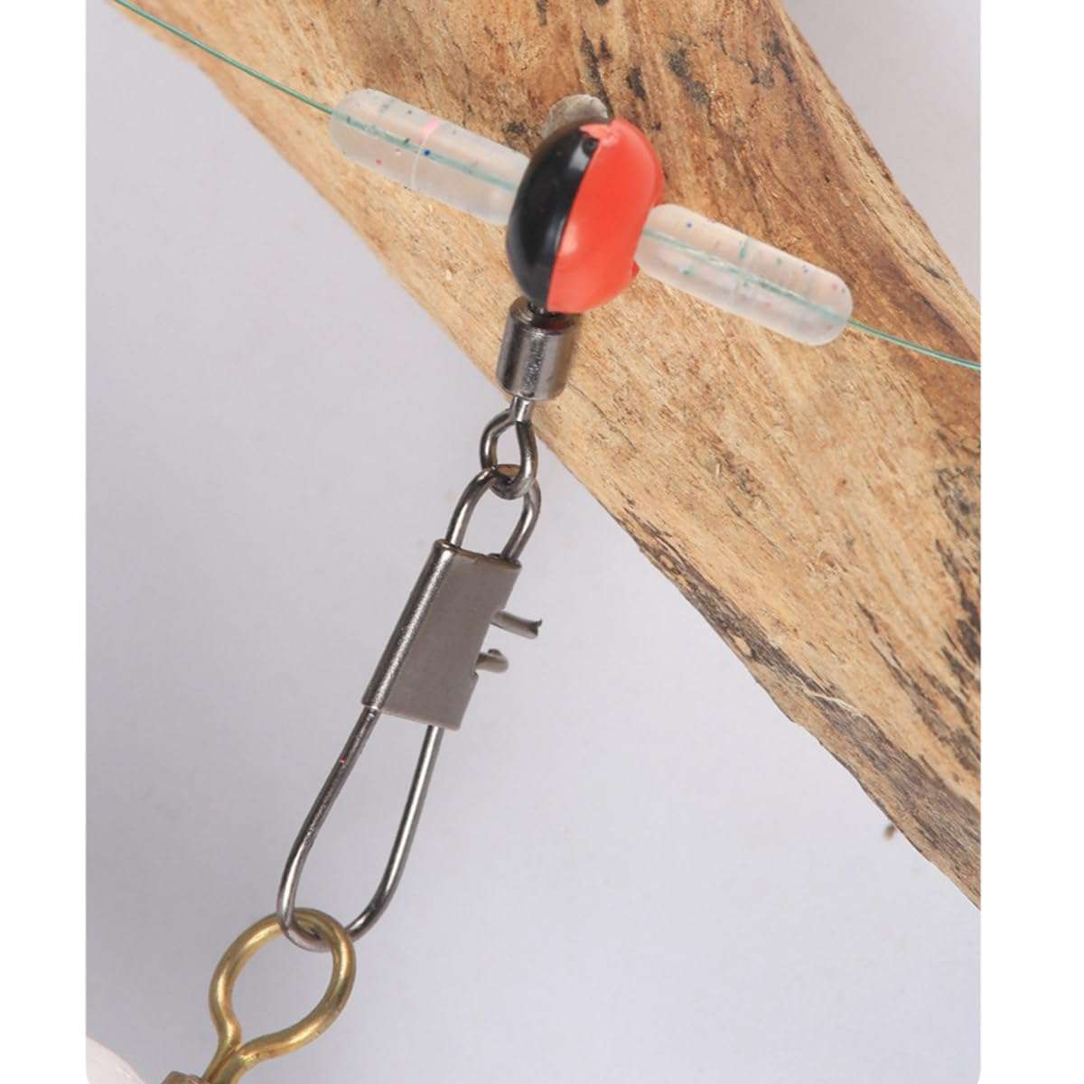 JianLing 50PCS Stainless Steel Sea Fishing Space Bean B-Type Horoscope Ring Boat Fishing Connector Large Float Holder Sea Rod Big Belly Drift Fishing Line Slide Connector for Lua Fishing 6