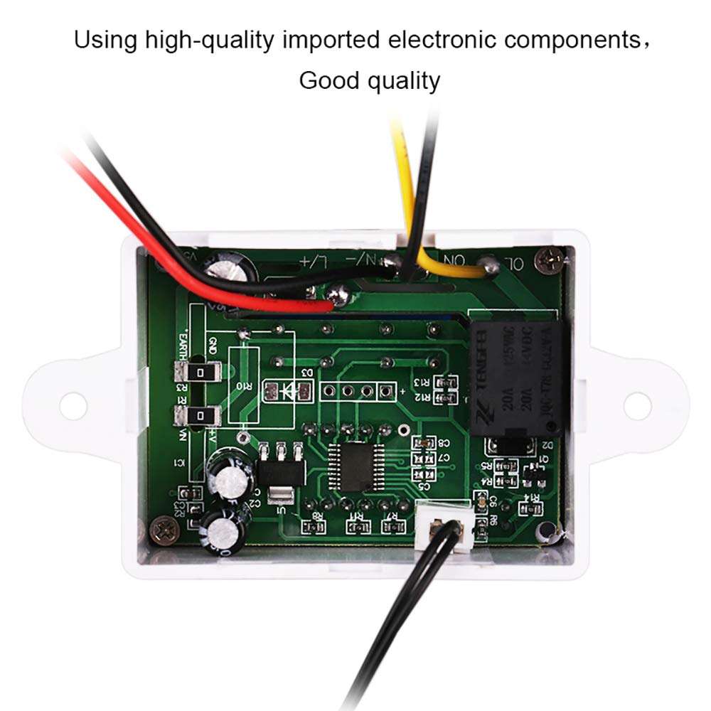 Digital LED Temperature Controller, DC 24V Temperature Controller Board Cooling/Heating Control Module Switch with Waterproof Sensor Probe 3