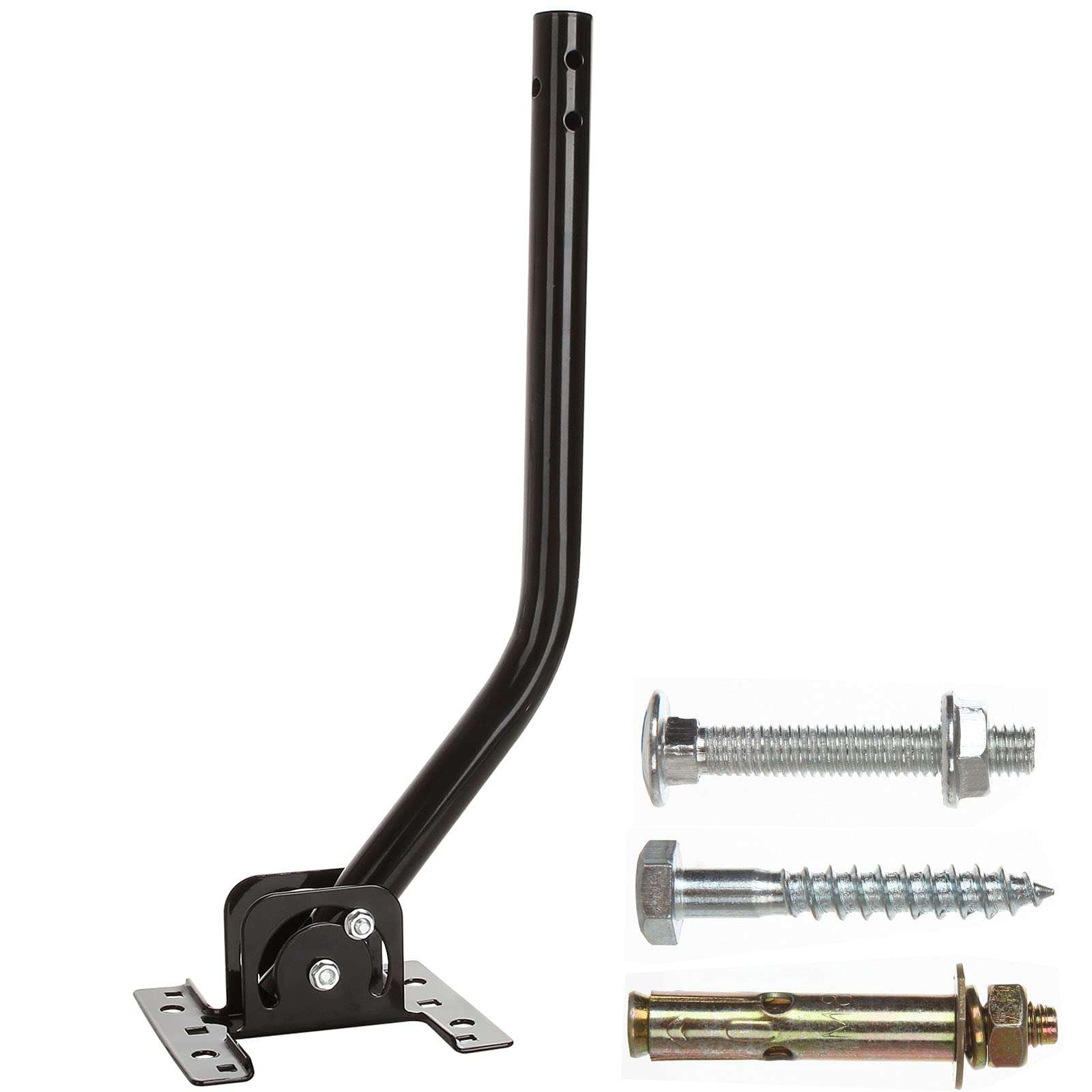 Adjustable Antenna Mount Pole Bracket Outdoor/Attic TV Weather Station Mounting Pole, Weather Proof Weather Universal J Mount Brackets - Reversible, Easy Installation 1