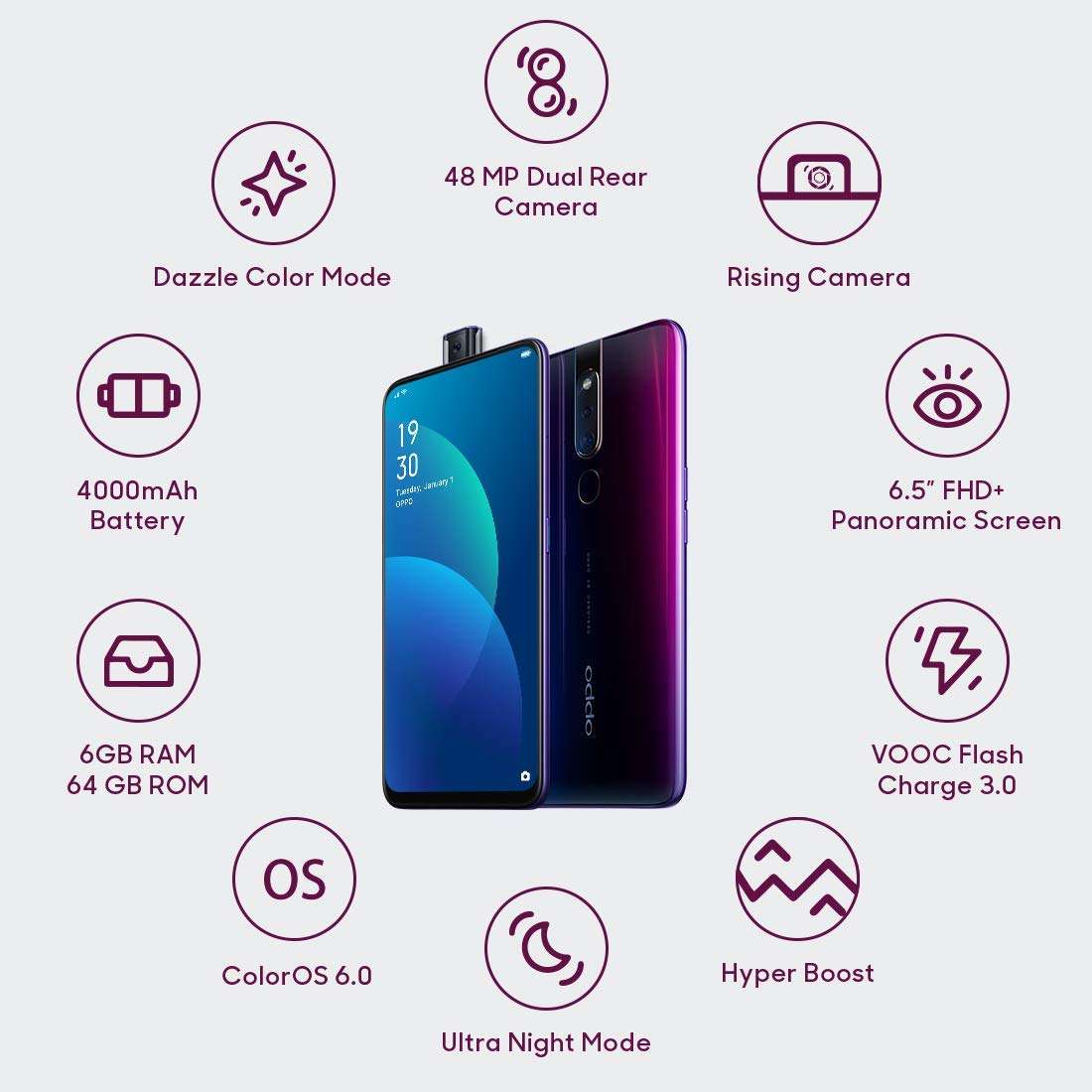 OPPO F11 Pro (Thunder Black, 6GB RAM, 64GB Storage) 2