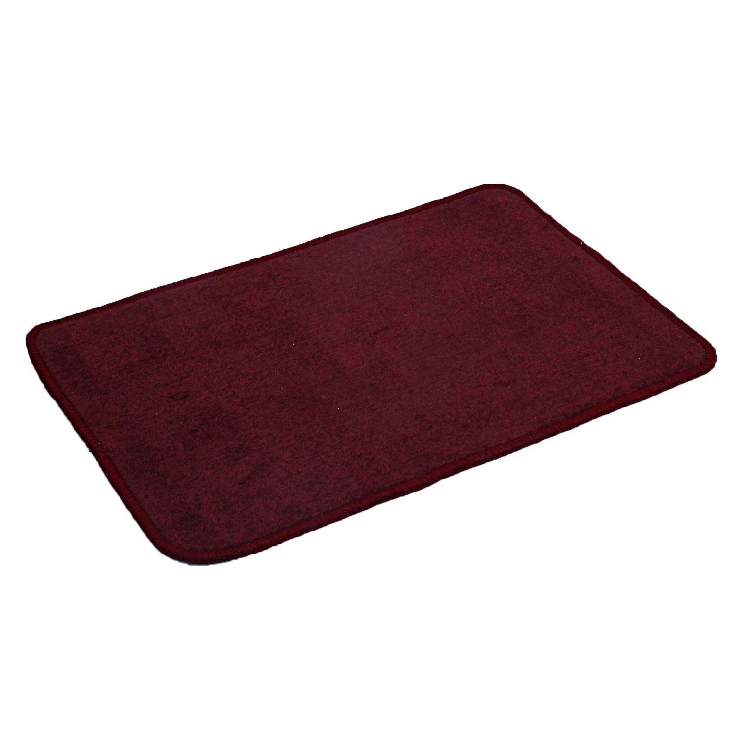 Kuber Industries Microfiber Anti Slip 2 Pieces Bath Mat 22"x14", Brown & Maroon-CTKTC28466 4