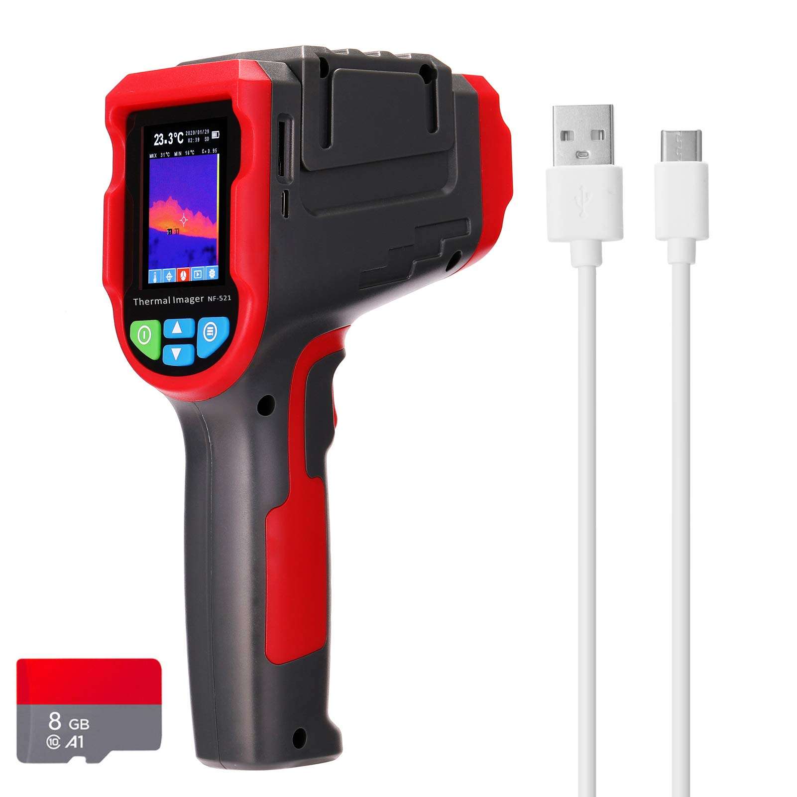 Qnotici NF-521 Thermal Imager Portable Infrared Camera Digital Display Heating Detector Handheld Temperature Imaging Imager 1