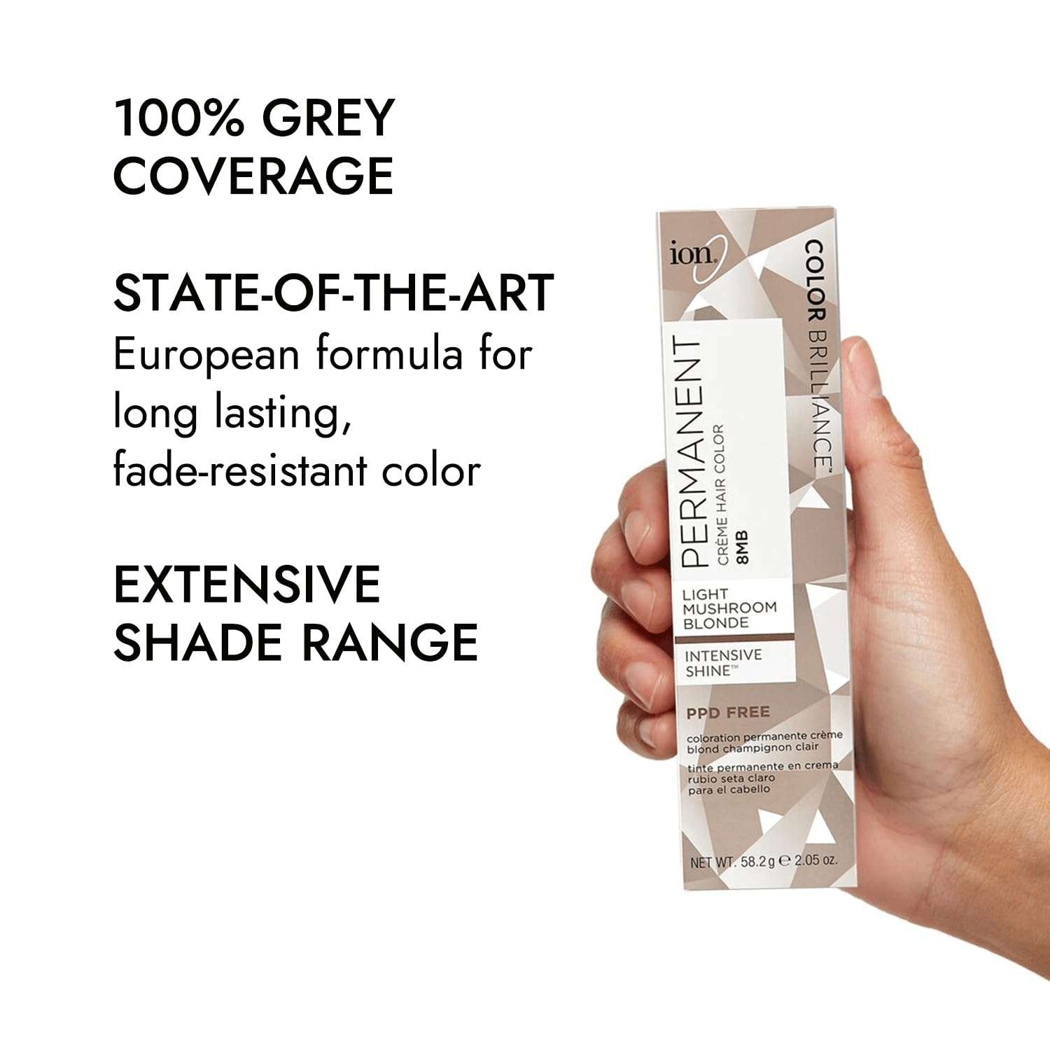 Ion Permanent Creme Hair Color - Mushroom Blonde 8MB 4