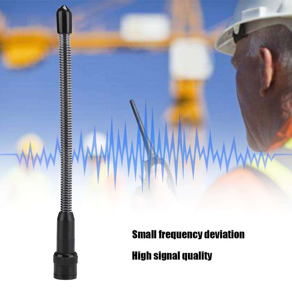 16cm Spring Antenna Professional Male BNC Flexible Spring Antenna UHF for ICV9 Walkie Talkie Ham Radio(Black) 4