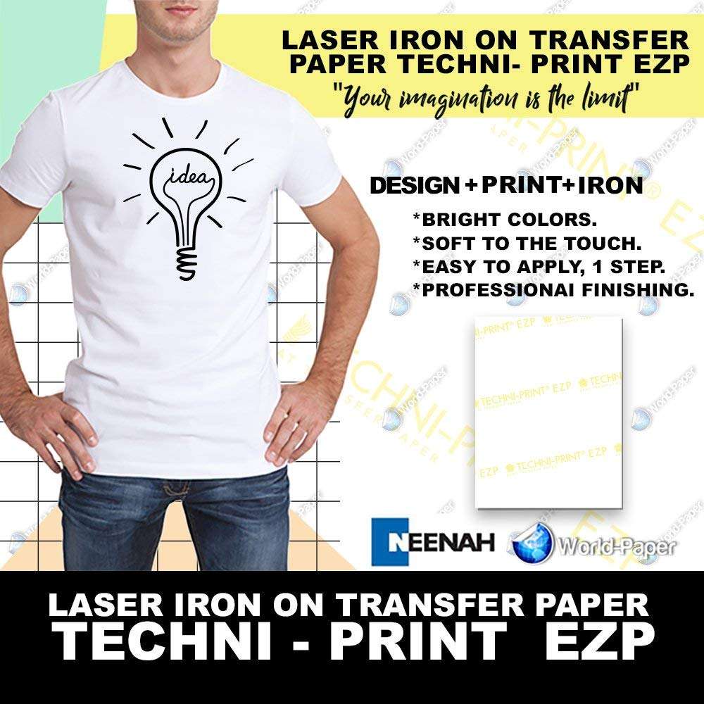Techni-Print EZP Laser Heat Transfer Paper 8.5"x11" 25 1
