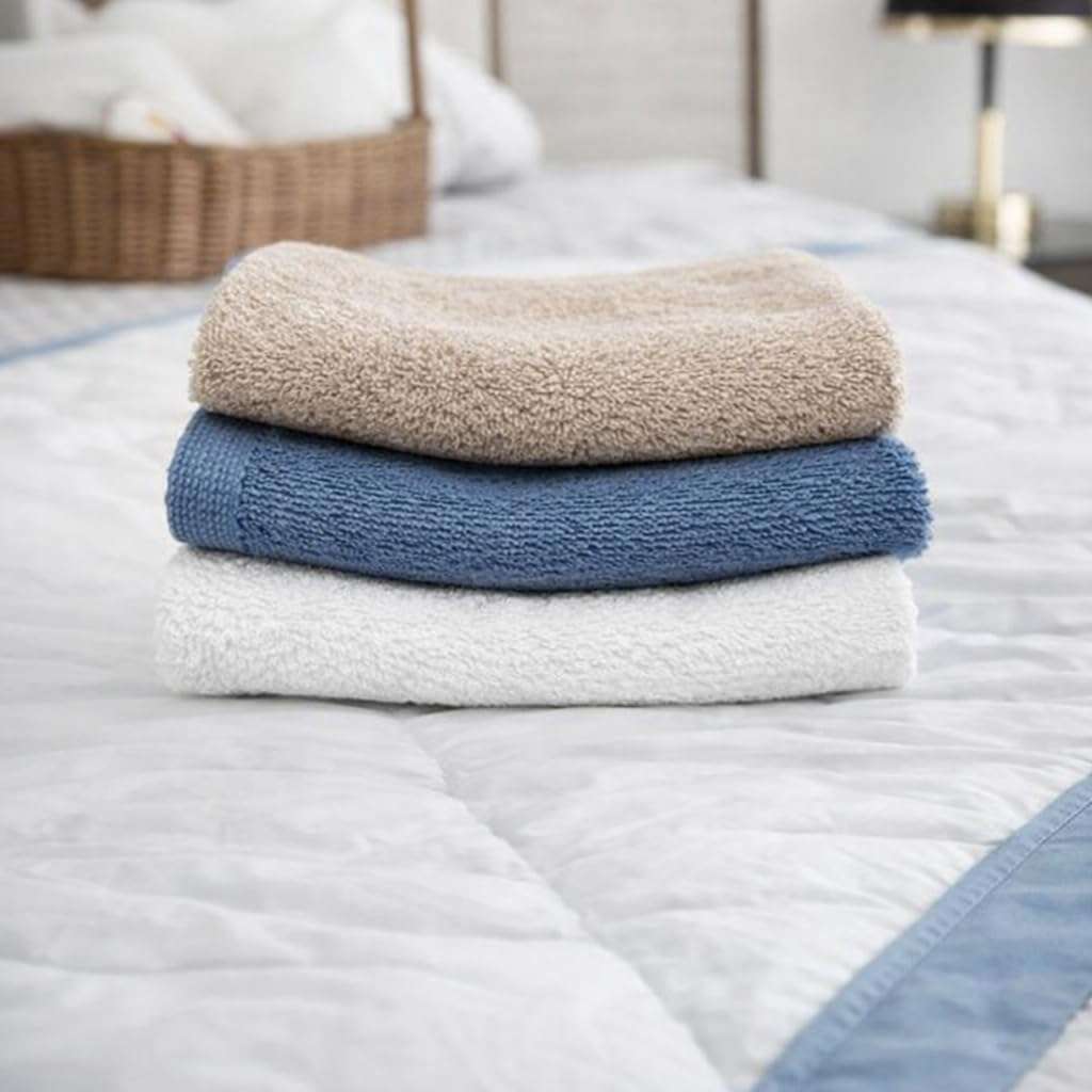 Premium Terry Cotton Face Towels Set of 3 – Super Soft, Quick Dry & Ultra Absorbent – for Home, Gym, Bathroom & Travel 1