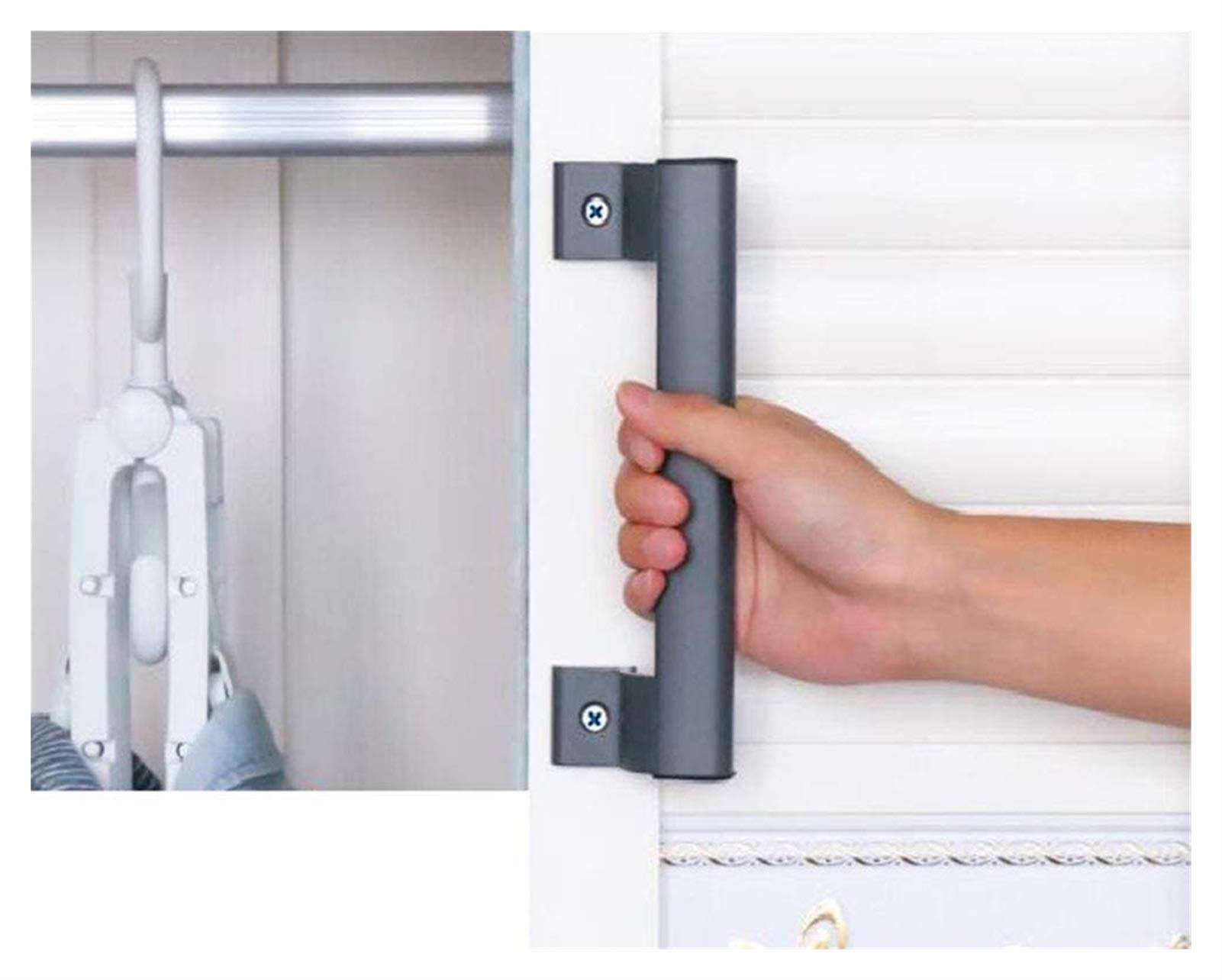 YI-LIGHT Door Handle, Aluminum Surface Mounted Handle Balcony Glass Door Bathroom Kitchen Metal Modern Handle Sliding Door Handle 4