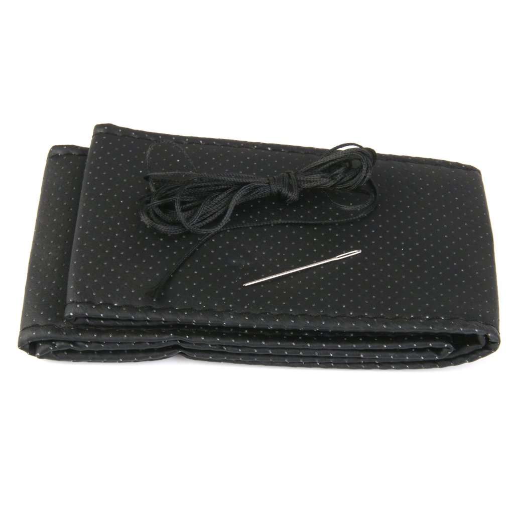 Generic DIY Car Steering Wheel Cover, Black 3