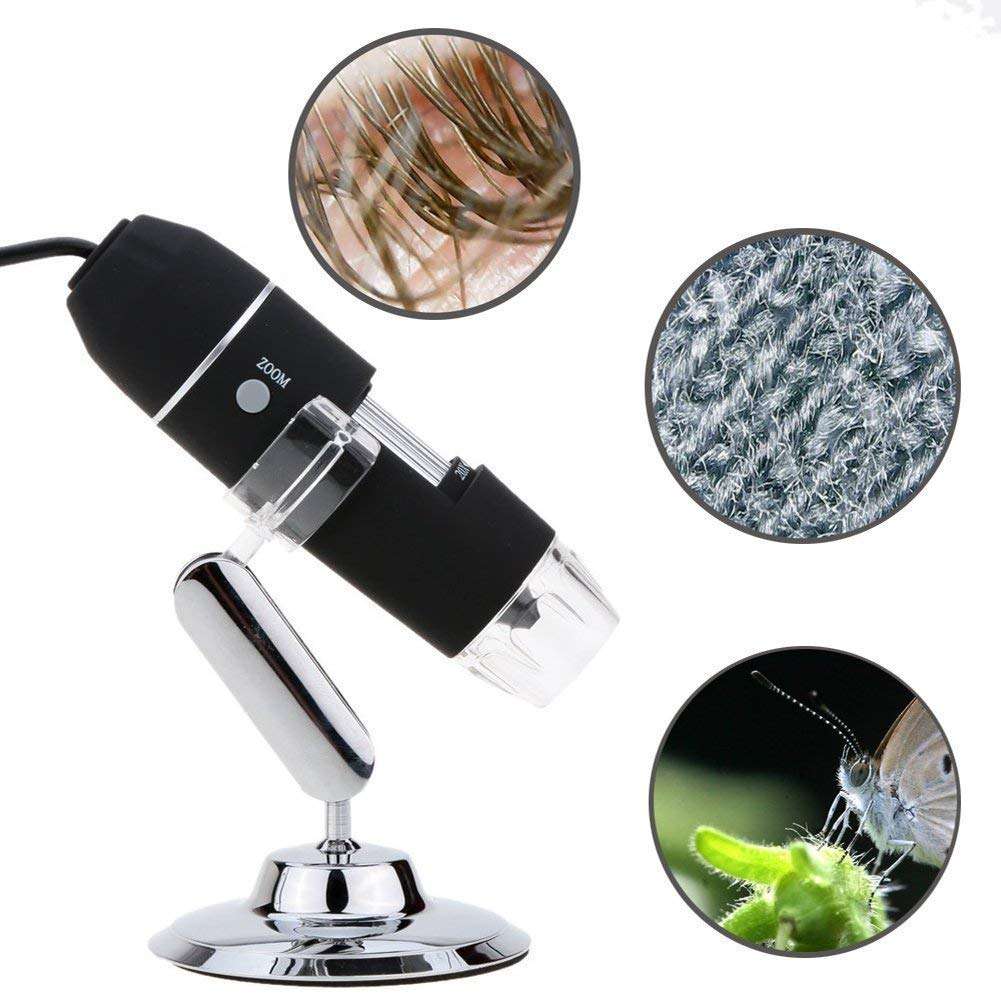 atdaraz 1000x Magnification USB Microscope 8-led Digital Microscope Endoscope with Stand 6