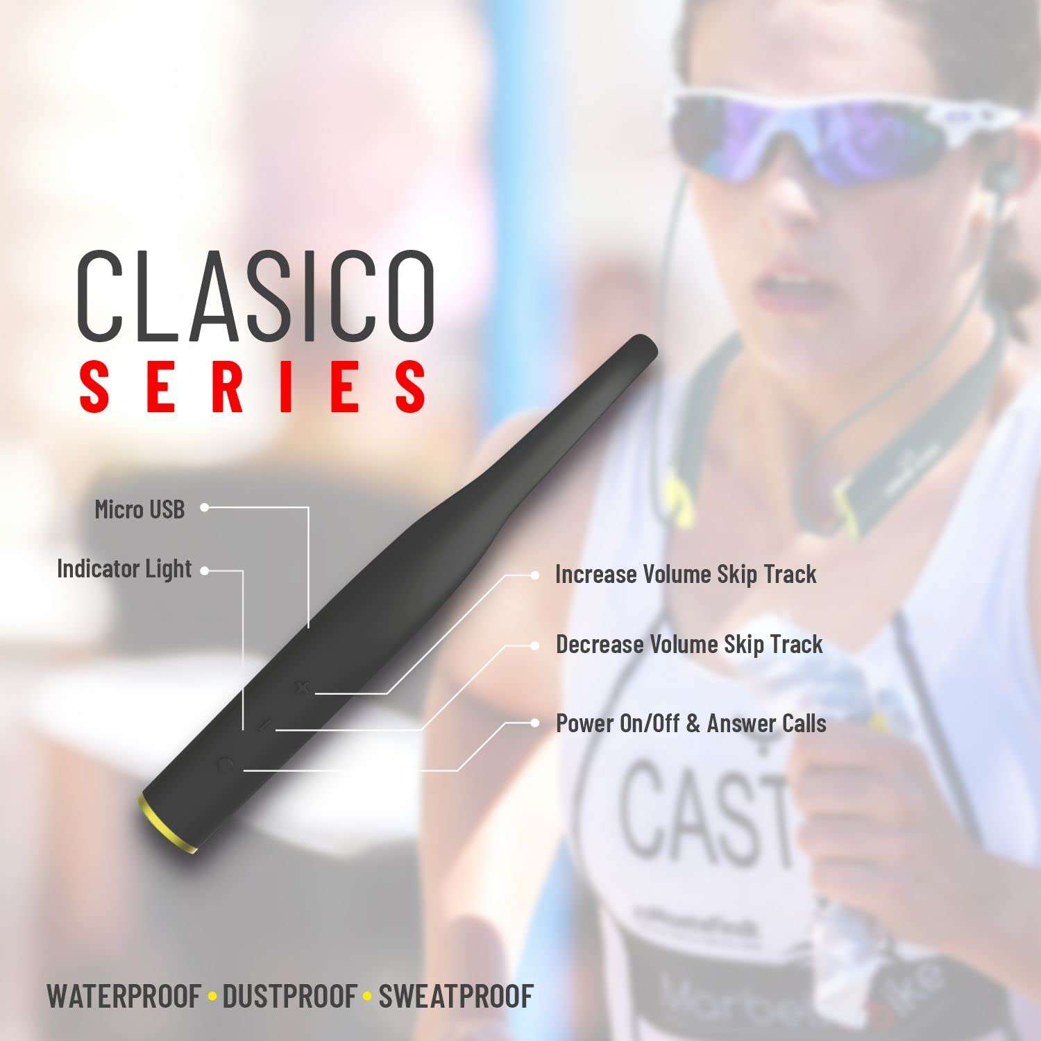 Urban Audio U5 Voice Assistant Wireless Bluetooth in-Ear Earphone with Mic, Supper Bass, Fast Charge, Waterproof, Noise Cancellation Stereo Neckband & Magnetic Earbuds Sky Blue 3