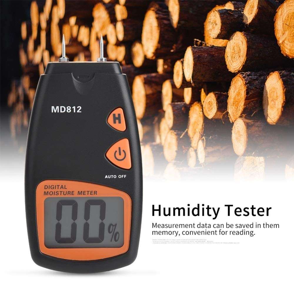 WZCUICAN Moisture Meters MD812 Digital LCD Wood Moisture Meter 2/4 Pin Wood Moisture Tester Timber Hygrometer Humidity Detector 2