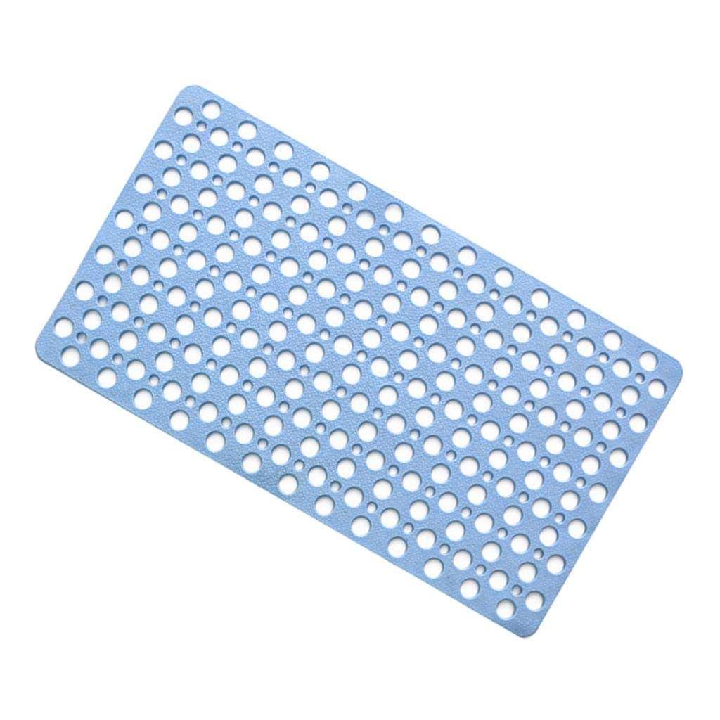 MOOSETOE Non-Slip Bathroom Shower Mat Suction Cup Bathtub Mat Kitchen Mat Blue 4