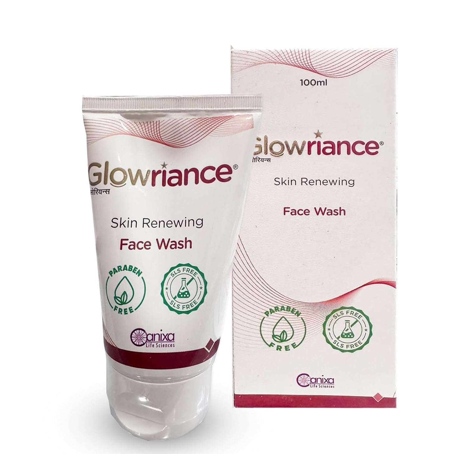 Glowriance Skin Renewing Face Wash, Paraben Free, SLS Free, 100ml