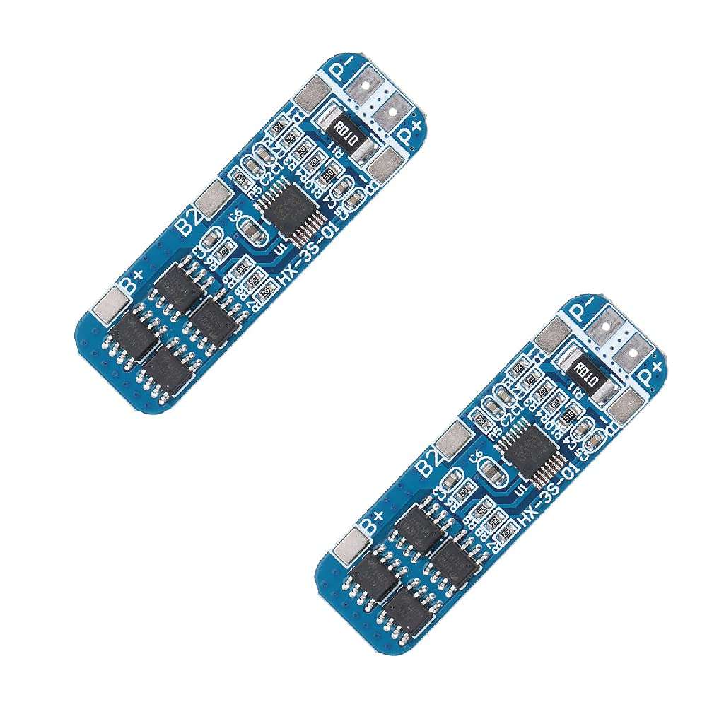 DollaTek 2Pcs 3S 12V 18650 10A BMS Charger Li-ion Lithium Battery Protection Board Circuit Board 10.8V 11.1V 12.6V 1
