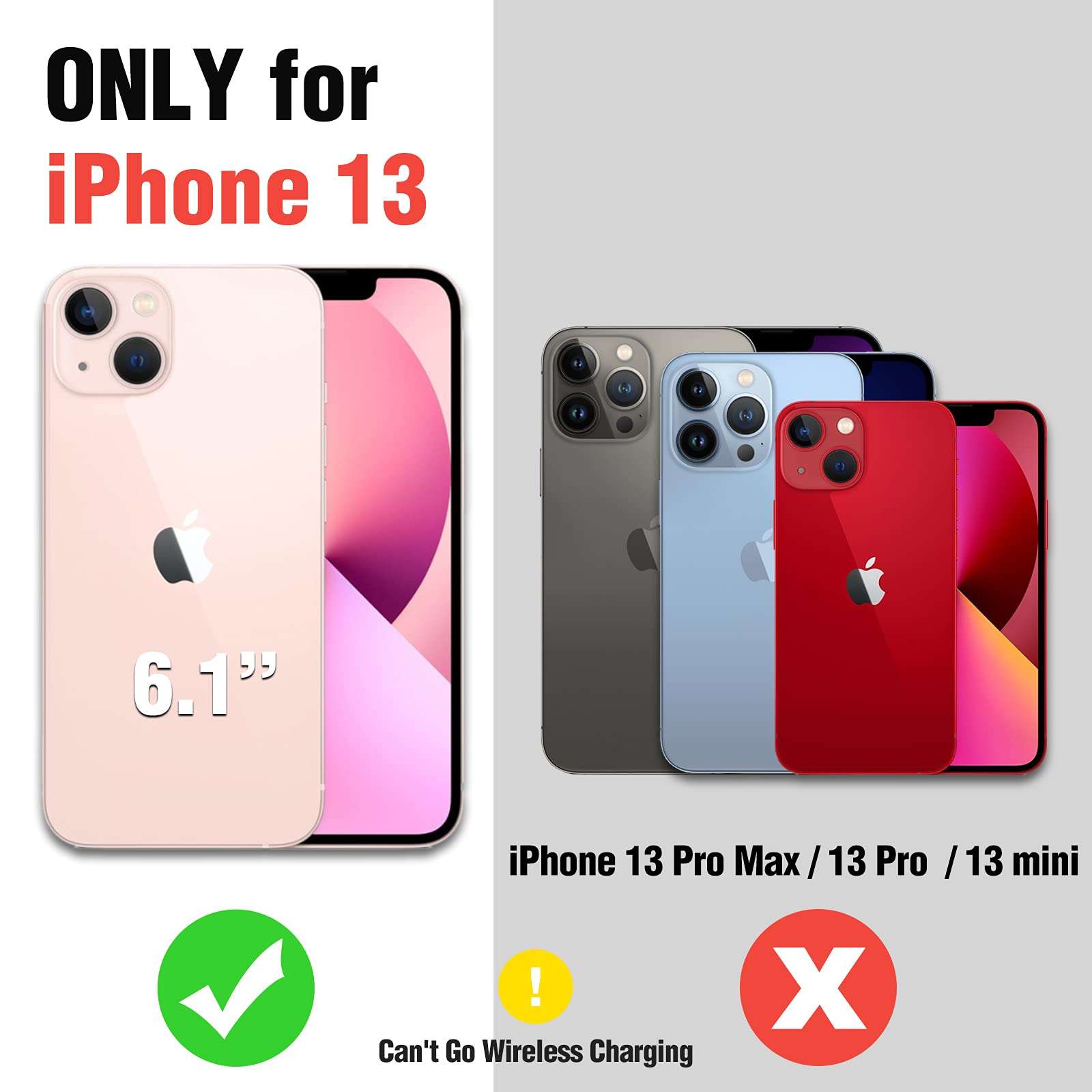 Nillkin CamShield Armor Case Compatible with iPhone 13 Case [Kickstand and Camera Lens Cover] Shockproof Hard PC Back and Soft Silicone Bumper Hybrid Protective Cover for 13 6.1 '' Black 3