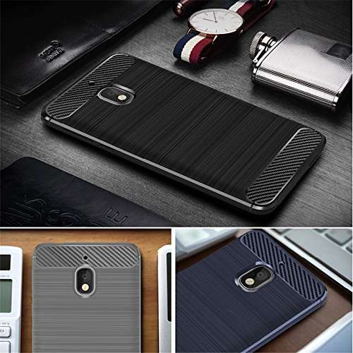 Osophter Compatiable with Nokia 2.1 Case,Nokia 2V Case Shock-Absorption Flexible TPU Rubber Soft Silicone Full-Body Protective Cover for Nokia 2.1/Nokia 2 V(Black) 5