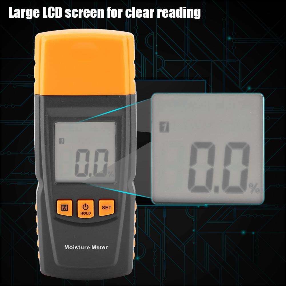 Wood Moisture Meter, GM605 LCD Display Portable Digital Wood Moisture Meter Humidity Tester Measuring Detector 3