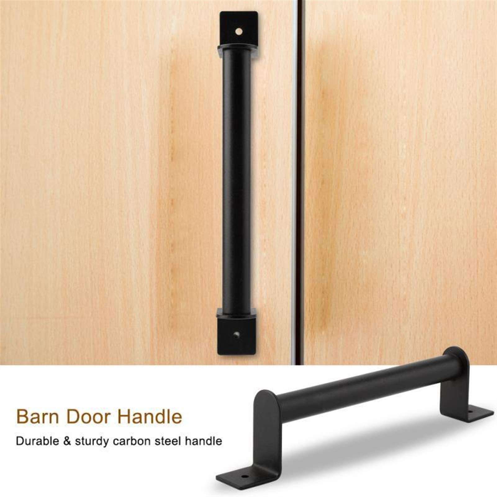 LDDJ Door Handle Screw Carbon Steel Pull Handle with Heavy Duty Barn Door Handle for Sliding Barn Door Closet Wooden Gate Hardware Accessories Metal Material 6