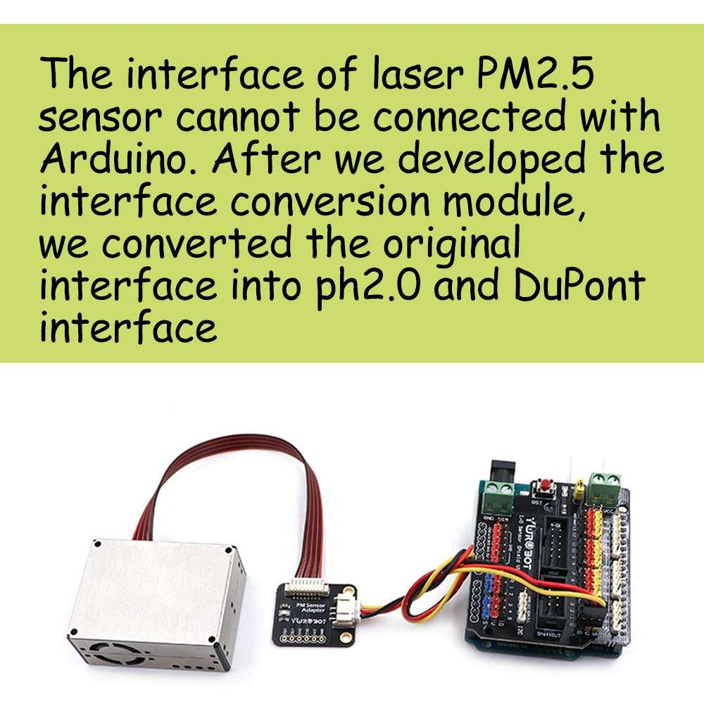 Acxico 1Set PMS5003 Sensor Module PM2.5 High Precision Laser Dust Sensor Digital Particle Concentration Laser Sensor+Cable for Arduino 5