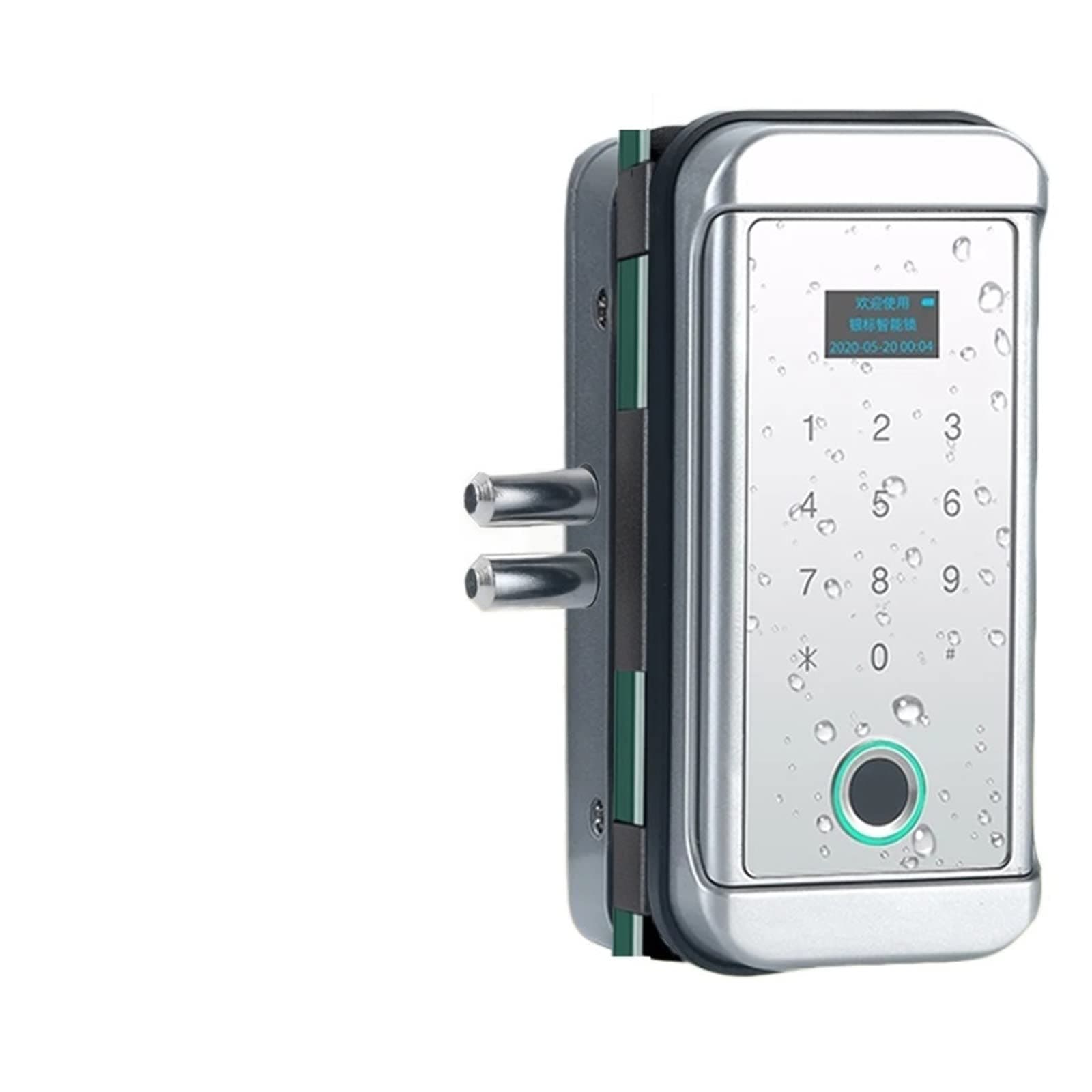 Smart Lock Intelligent Fingerprint Door Lock Outdoor Sliding Door Biometric Glass Door Lock Keyless Electronic with Keypad (Color : A1) (B) 1