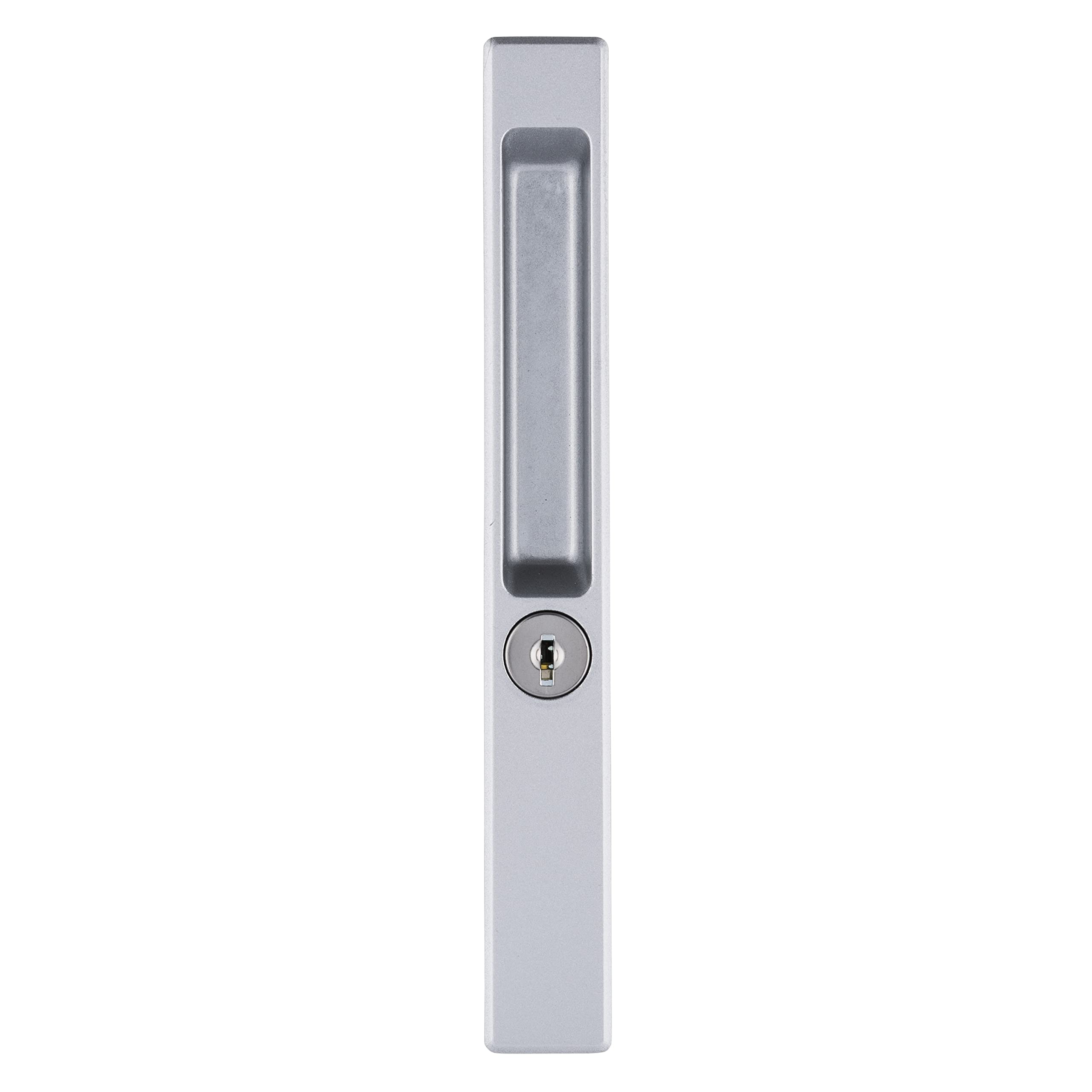 Wright Products - Keyed Flush Mounted Sliding Patio Door Latch Set, Aluminum Grey - Replacement Locking Flush Handle 4