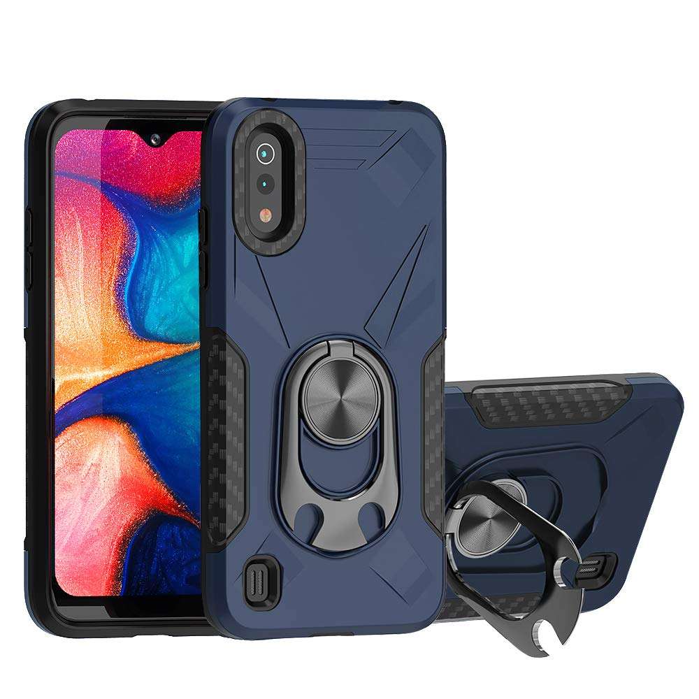 Topnow for Samsung Galaxy A01 Case [Military Grade] 12ft. Drop Tested Protective Case [Kickstand] Compatible with Galaxy A01 - Blue 2