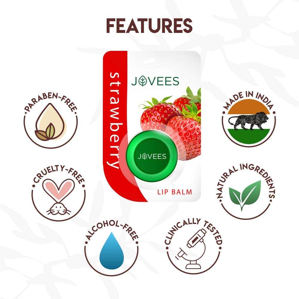 Jovees Lip Balm Strawberry 5g 3