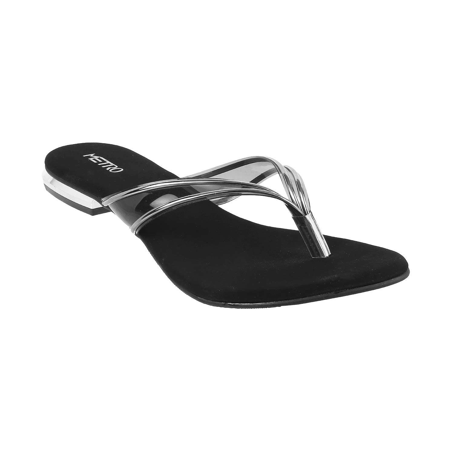 Metro Womens Synthetic Black Slippers (Size (8 UK (41 EU)) 3