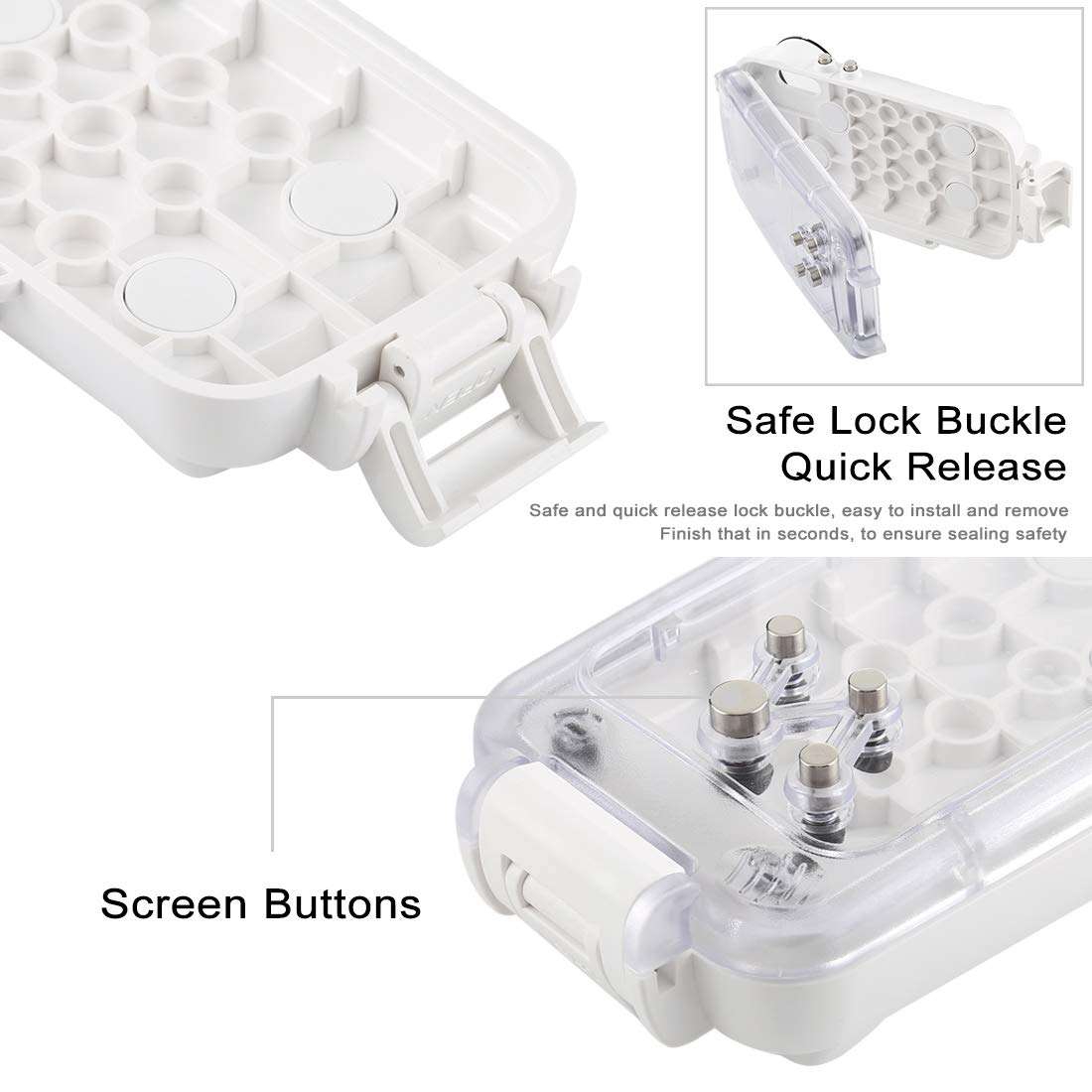 Haweel Huawei P20 Pro Diving Case, Professional [40m/130ft] Surfing Swimming Snorkeling Photo Video Waterproof Protective Case Underwater Housing for Huawei with Lanyard (Huawei P20 Pro, White) 2