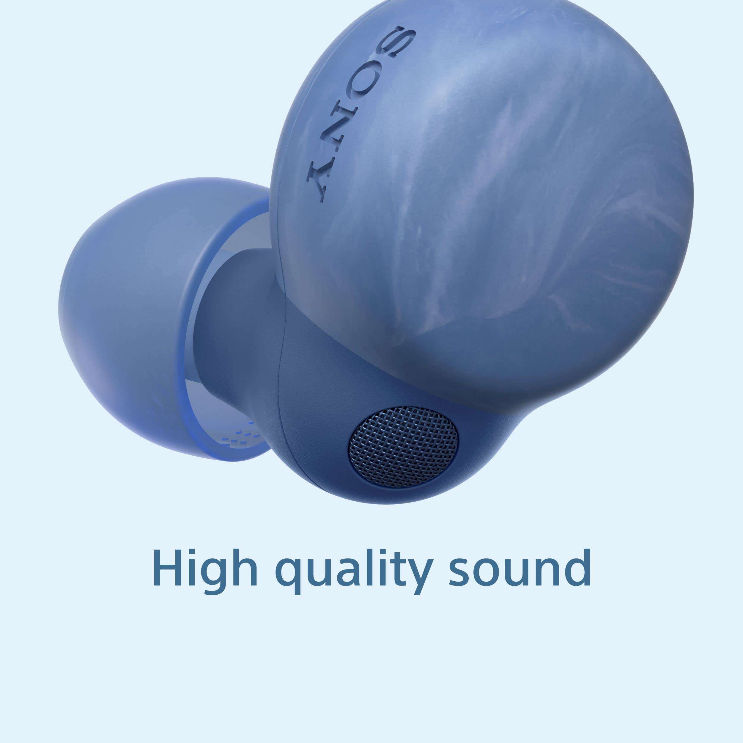 Sony LinkBuds S WF-LS900N Truly Wireless Noise Cancellation Earbuds Hi-Res Audio & 360 Reality Audio with Multipoint,Spotify Tap & Crystal Clear Calling ultralight weight Battery 20Hrs IPX4-Earth Blue 5