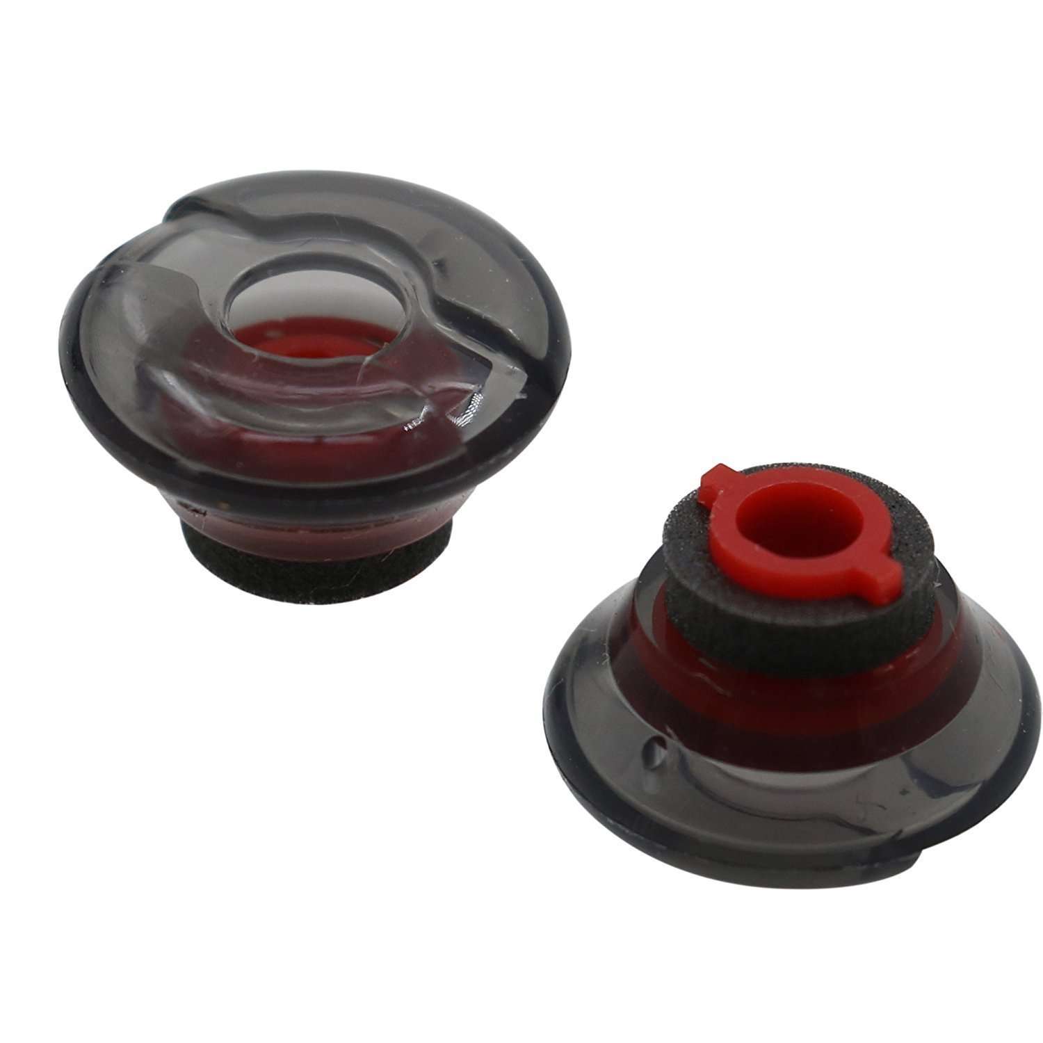 ALXCD Gel Eartips for Plantronics Voyager 5200 Headset, S/M/L 3 Pcs Soft Gel Ear Tips & 3 Pcs Foam Cover Tips, Fit for Plantronics Headset Voyager 5200 (Black/Red-M) 2