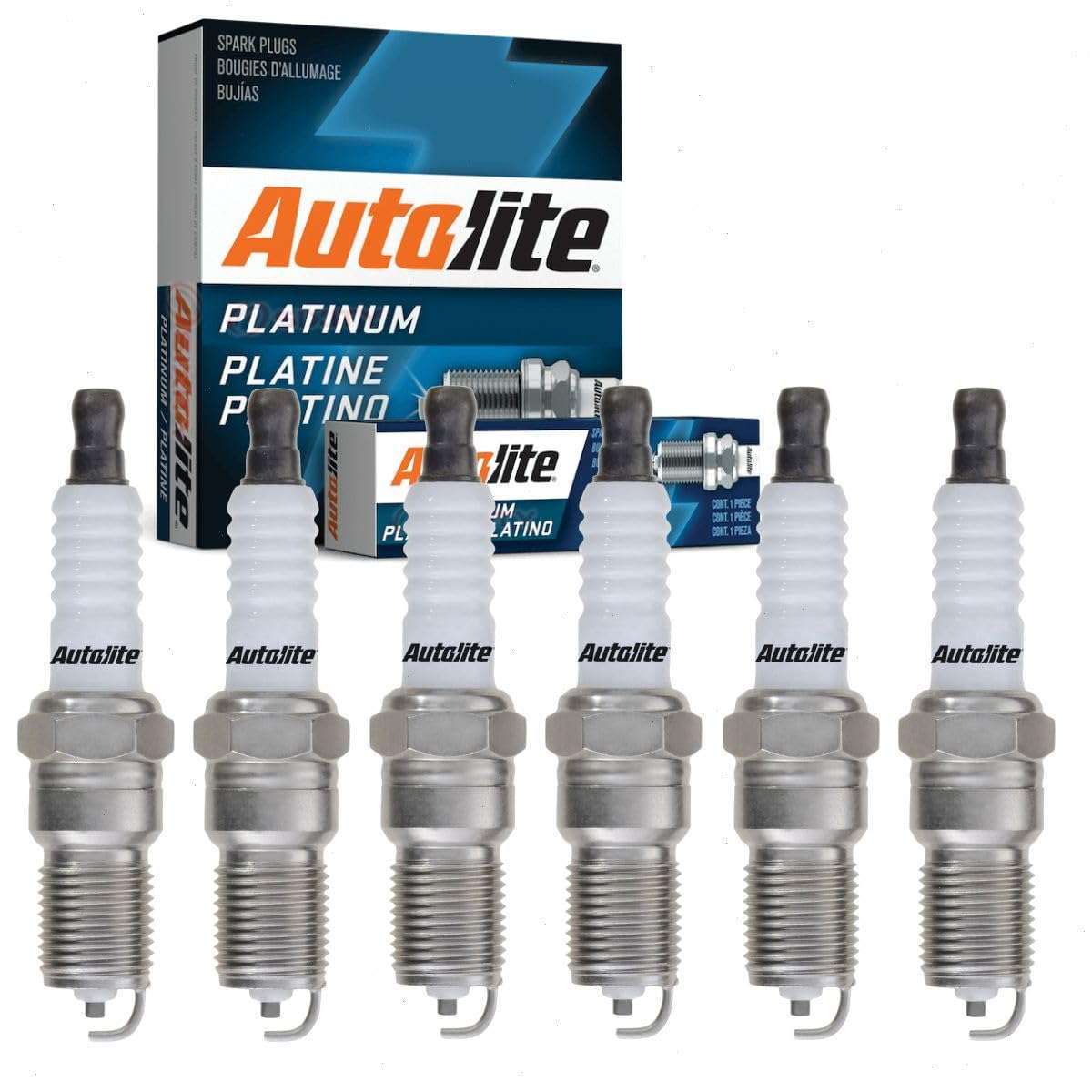 6 pc Autolite Platinum Spark Plugs compatible with Ford Taurus 3.0L V6 1986-2007 1