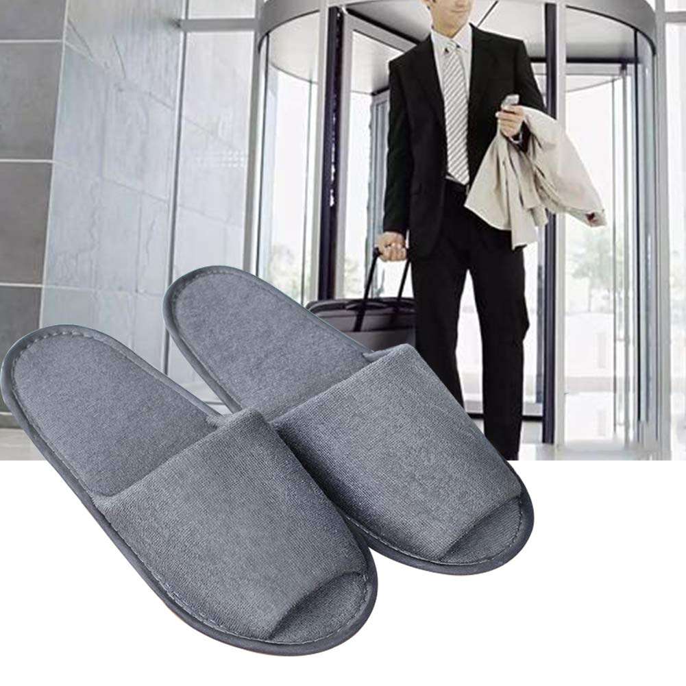 Denpetec Cozy Lightweight and Memory Foam Indoor Slippers for Womens and Mens, Foldable Slippers for Travel,Spa and Hotel 5