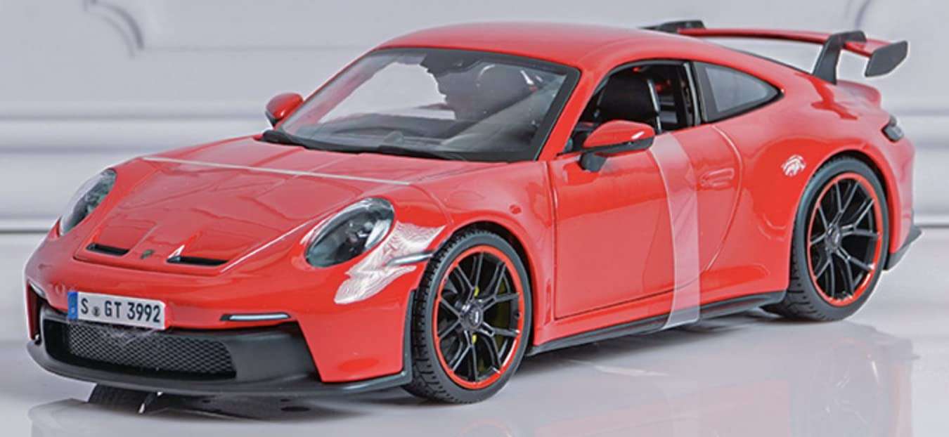 Maisto - 1/18 Scale Model Compatible with Porsche Replica Miniature Sports Car Collectible 911 GT3 2022 (Red) 4