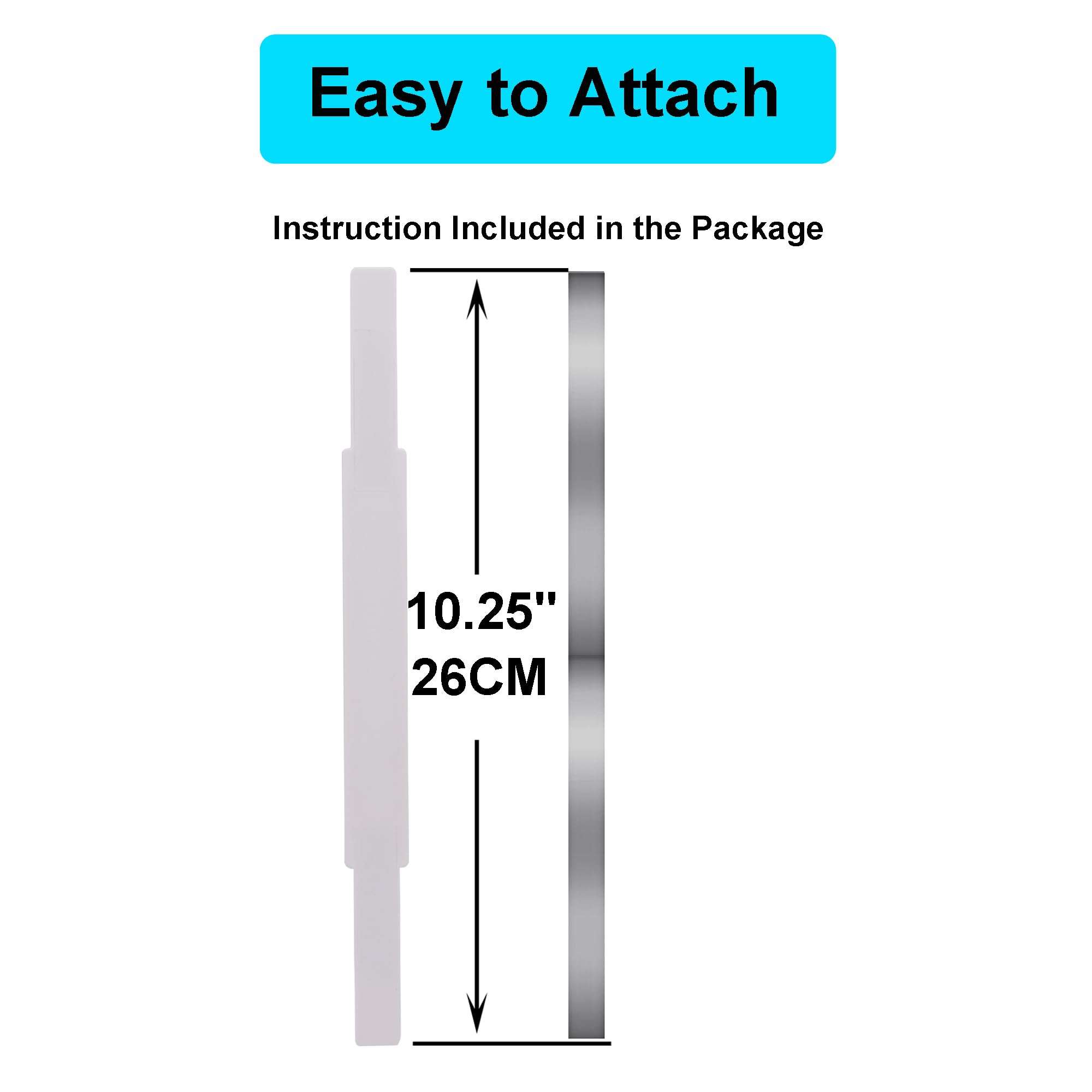YYST Magnetic Lock for Shower Curtain, Windproof Shower Curtain Sealer, Lock, Shower Curtain Weights, Bathtub Clips - Keep Water in, No Blowing in,No Wet Curtains Cling to Your Body (white-2sets) 3