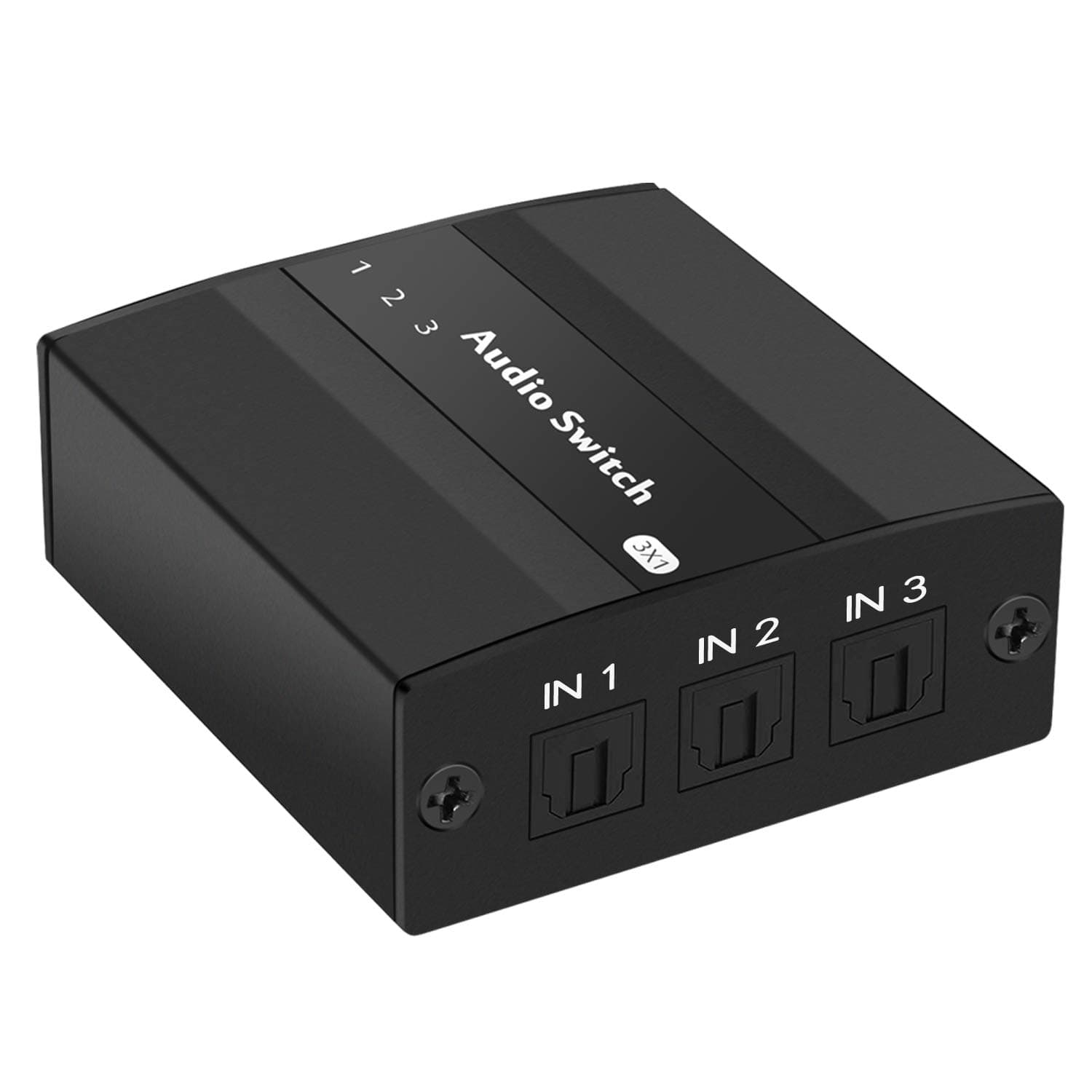 Musou Optical Audio Switcher,3 Ports in 1 Out Digital Optical Toslink SPDIF 3x1 with IR Remote Control Support LPCM2.0/DTS/Dolby-AC3 for PS3 Xbox Blue-Ray DVD HDTV 5