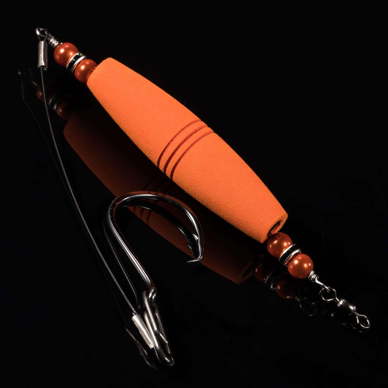 Catfish Float Rigs Fishing Bobbers Popping Cork Tackle Catfishing Equipment Combo for Bank River Lake EVA Peg Artificial High Buoyancy Body Circle Hooks Weight (Pack of 4, 3") 3