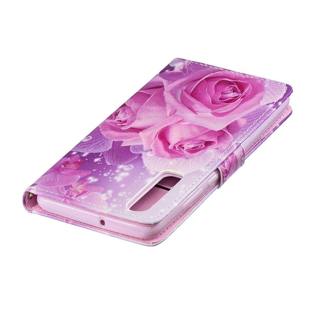 DINGXUEMEI XUEMEI CASE Multi-Functional Leather Cell Phone Cases & Covers Rose Pattern Horizontal Flip Leather Case for Huawei P30, with Holder & Card Slots & Wallet 4