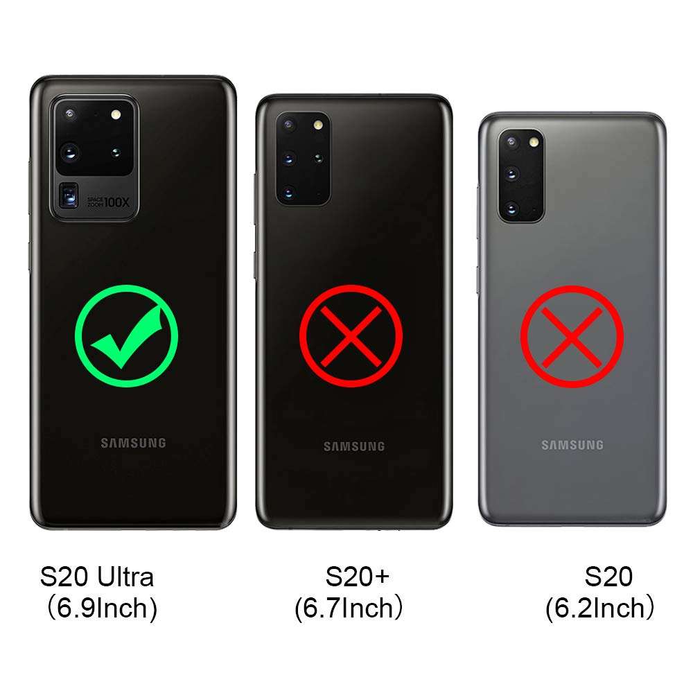 WRJ for Samsung Galaxy S20 Ultra Case,Hard PC Back Clear Crystal Cell Phone Case with TPU Bumper, Anti Slip Scratch Shockproof Resistant Protective Cover Case 3