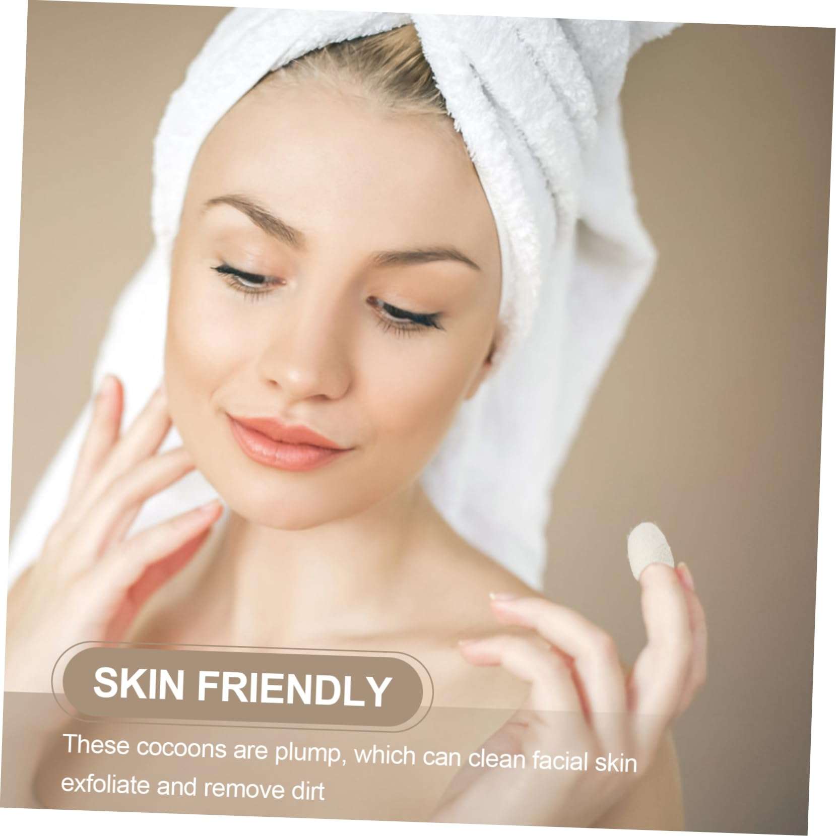 Generic 100pcs Silkworm Silk Exfoliator Exfoliatir Exfoliating Wipes Remover Face Steamer Oil Cleansers for Face Cotton Face Pads Face Skincare Worms Green Tea Deep Cleanse White 6