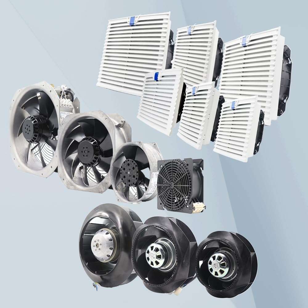 K2E200-AH20-05 eBm Papst 200mm AC Axial Fan K2E200AH2005 0.37A 230V 70W High Airflow Filter Unit Axial Cooling Fans, 2700 RPM Industrial Cooling Fan for Cabinet SK3243.100 6