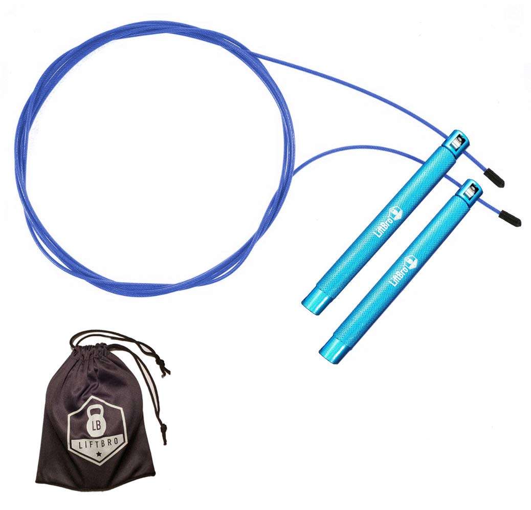 LiftBro Beast Release Jump Rope v.2.0 - Adjustable Speed Rope for High Intensity Training, Cardio and Fitness (Blue) 1