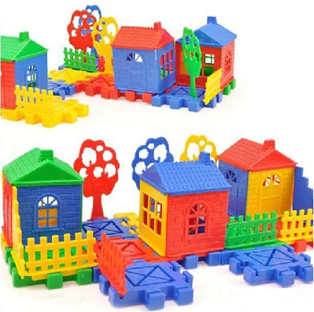 DIY Jumbo Size House Building Block Toy for Kids with Trees and Window 3