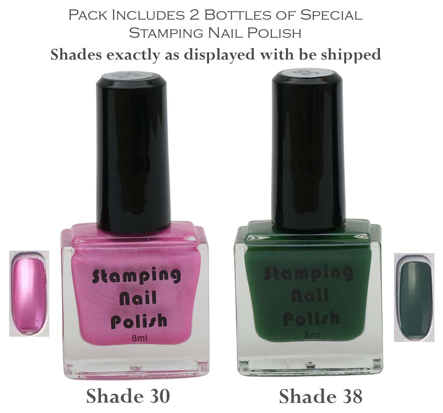 Lifestyle-You Nail Stamping Kit With 5 Rectangular Steel Image Plates, Silicone Stamper & Scraper & Stamping Nail Polish KIT B 5