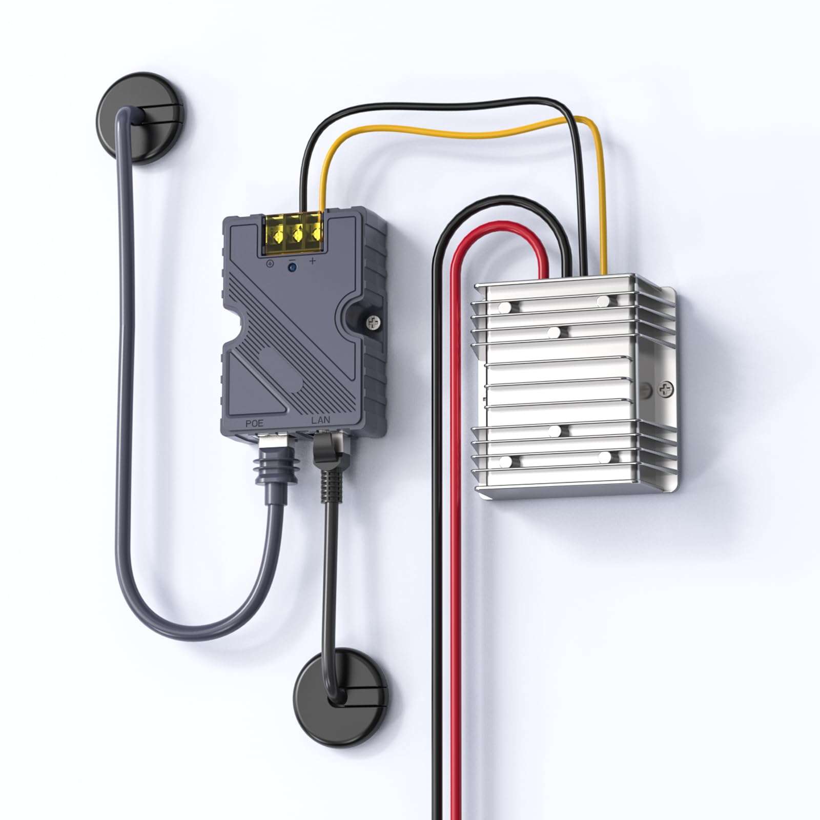 XLTTYWL Starlink Gen 3 PoE Injector - 320W GigE Passive ABS Surge & ESD Protection with Starlink Gen 3 DC Step UP Converter 12V to 56V/3A Cable Grommet,168W Compatible with Starlink V3 Dishy 1