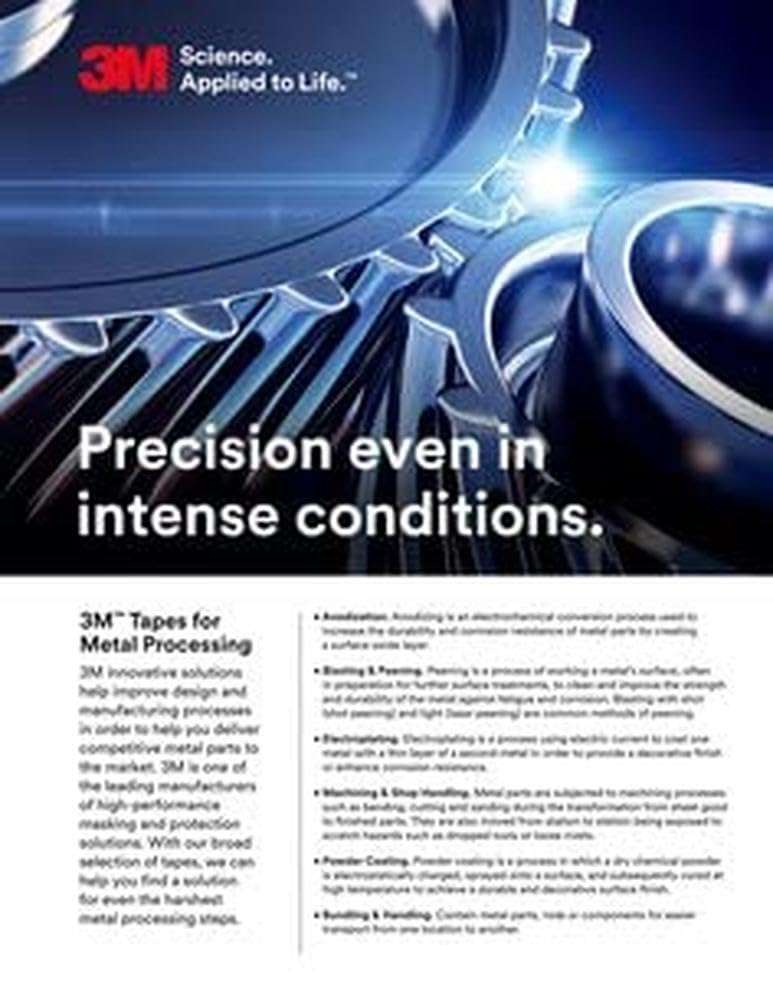 3M Electroplating Tape 470 Tan, 1"x 36 yd. 7.1 mil 4