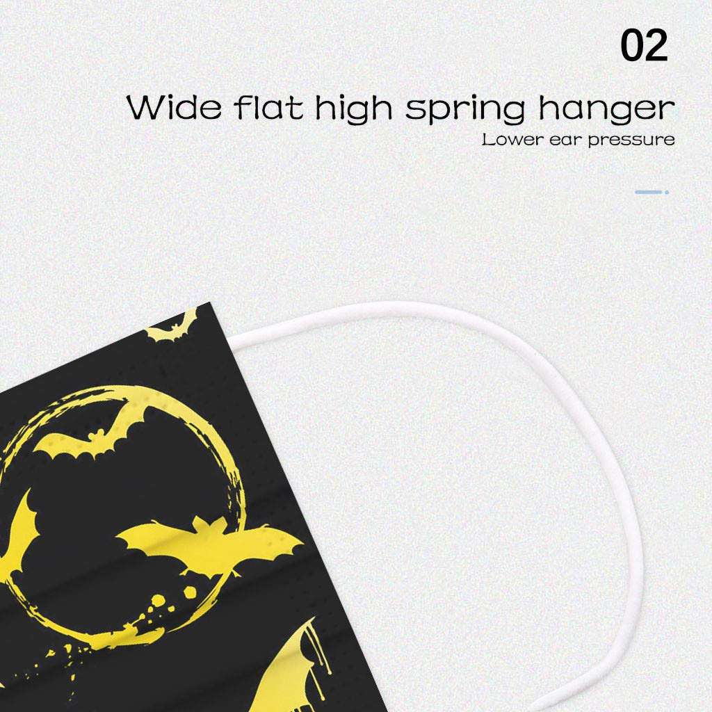 Coolbiz Kids Disposable Face_Mask,50pcs Cute Printing Face Bandanas,3 Ply Non-Woven Breathable for Outdoor Activities 6