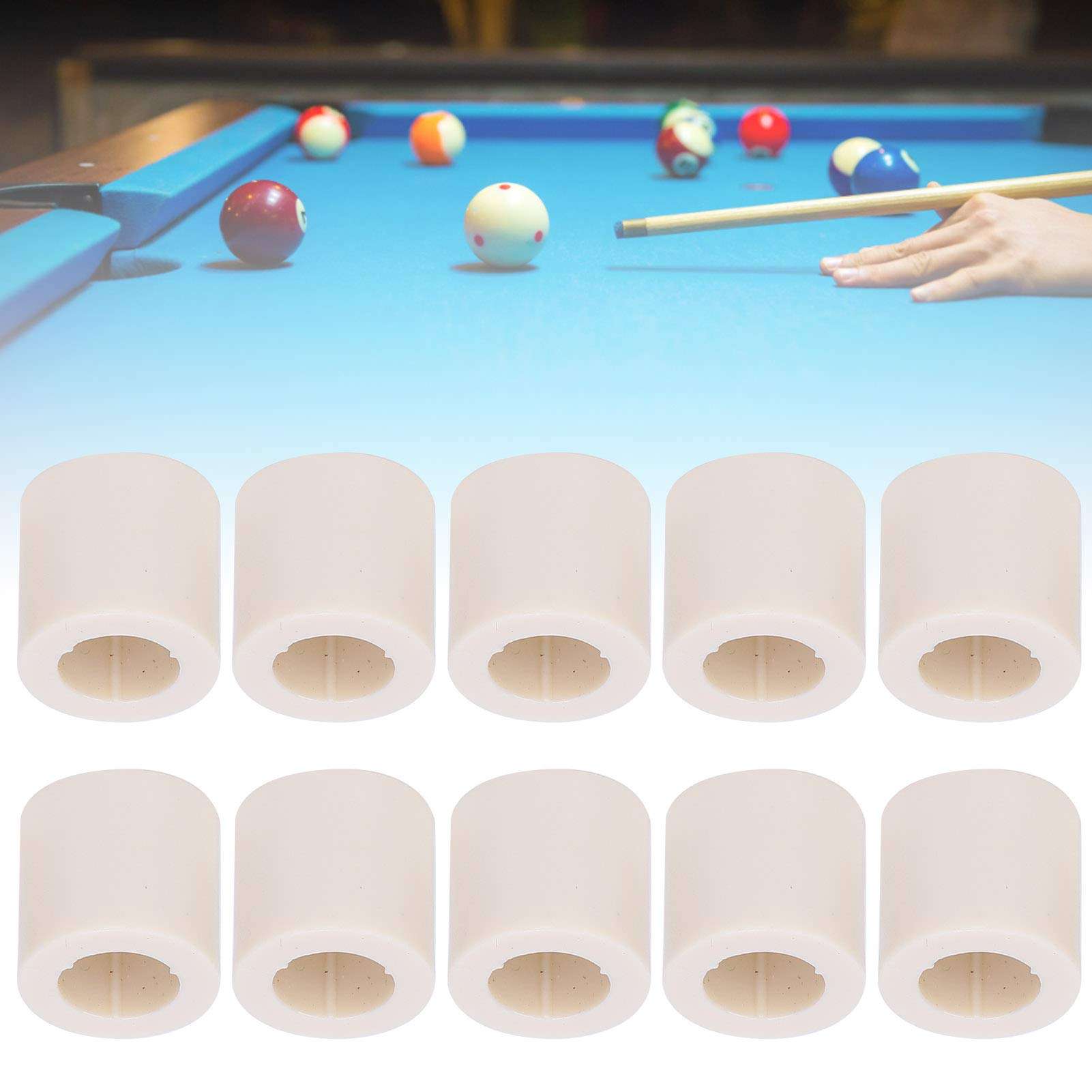 01 Billiard Cue Stick Ferrules, Ferrules Tubes Replacement Parts Billiard Accessories Snooker Pool Repair Parts 40pcs Pool Cue Ferrule for Replacement Parts13MM, 0.5 inch 2