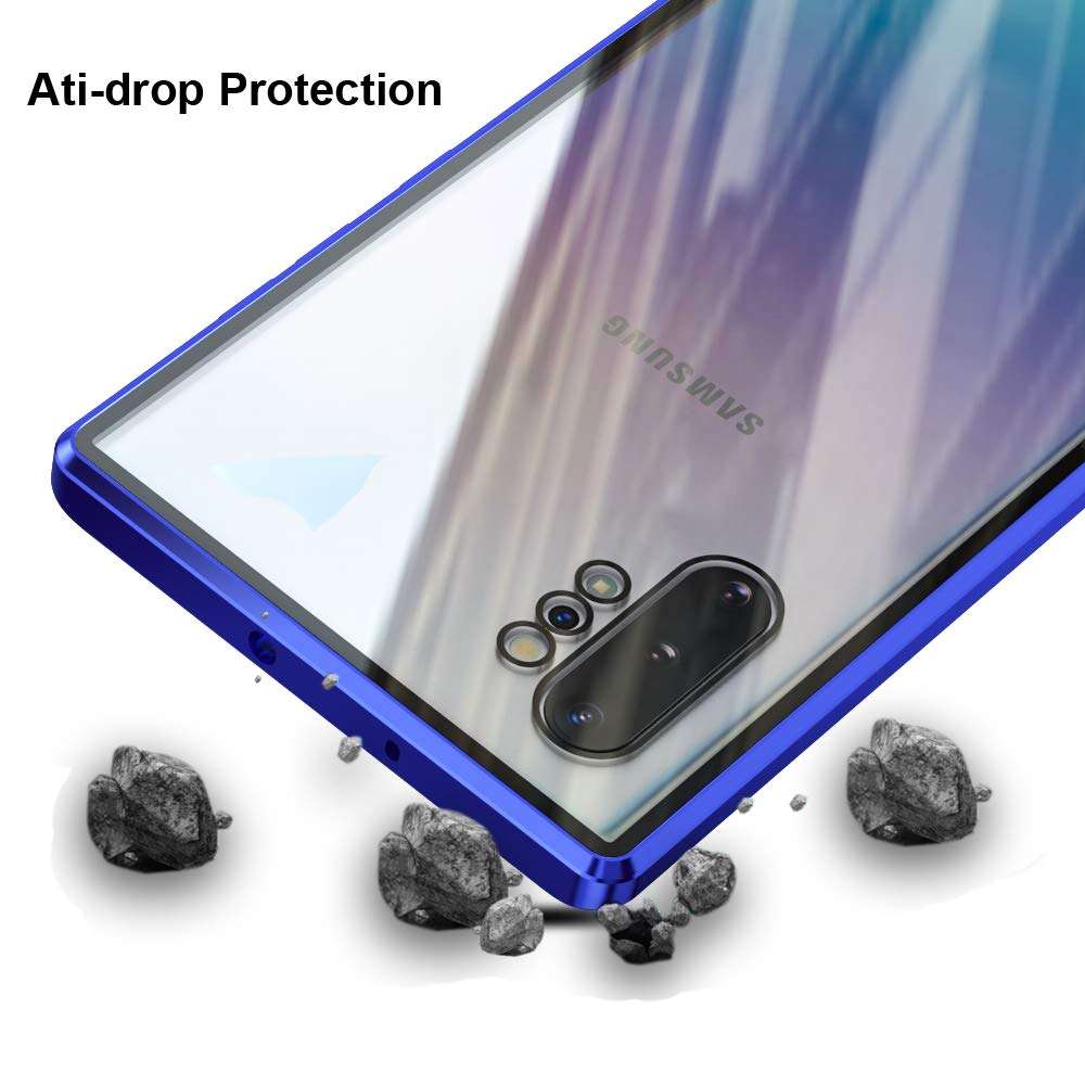 Gogofun Magnetic Phone Case for S8 Case with Anti Peep Privacy Screen Front and Back Tempered Glass Double Sided 360 Full Body Case Ultra Slim Metal Bumper Case (Black - Anti Peep, S8) 4