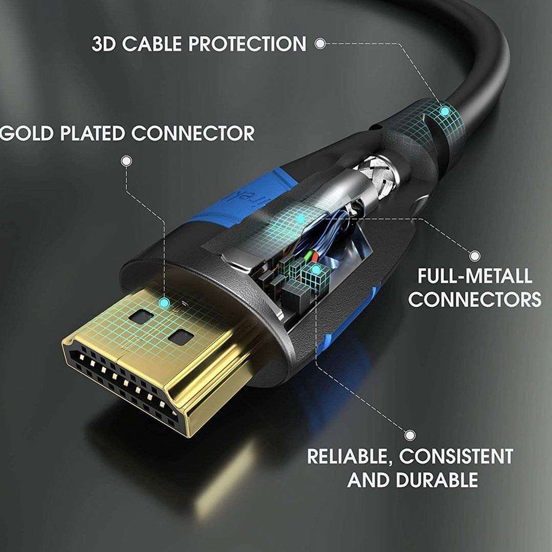 Micro USB to Hdmi Adapter Cable, fenoero Hdmi to Micro USB Data Charging Converter Cable Cord, 1.5M/ 5ft 2